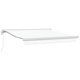 Retractable Awning Manual White 350 x 250 cm Fabric, Metal 3330370