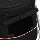 Folding Dog Stroller Black 100x49x96 cm Linen Fabric 172202