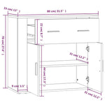 Highboard Concrete Grey Engineered Wood 3185379