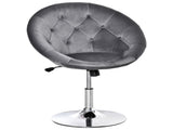 Swivel Dressing Stool, Velvet-feel Upholstered Vanity Chair, Adjustable Height Tub Makeup Chair with T3398P329822