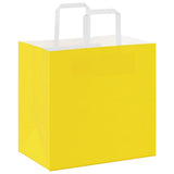 Paper Bags 250 pcs with Handles Yellow 26x17x25 cm 4102011