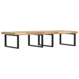 Basin Shelf Wall Mounted Steel and Solid Wood Acacia 3302913