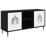 TV Cabinet HANAU 102 x 33 x 51 cm Black Oak Engineered Wood 8007065