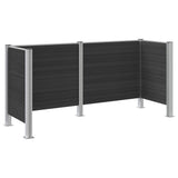Garbage Bin Fence Grey 237 x 85 x 115 cm Aluminium and WPC 3429267