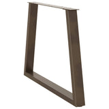 Dining Table Legs V-Shape 3 pcs Natural Steel 90x cm Steel 4012595