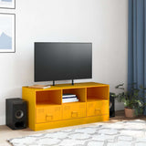 TV Cabinet Mustard Yellow 99x39x44 cm Steel 841736