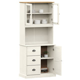 Highboard "VIGO" White 78x40x175 cm Solid Wood Pine 3188305