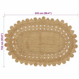 Area Rugs Natural 152 x 245 cm Jute 42010823