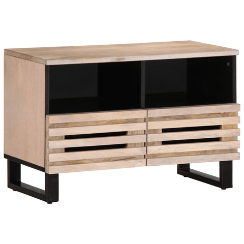 TV Cabinet White 70x34x46 cm Solid Wood Mango 377444