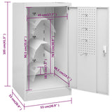 Saddle Cabinet Light Grey 53x53x105 cm Steel 339604