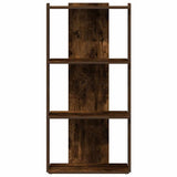 Bookcase 3-Tier Smoked Oak 60x30x120 cm Engineered Wood 860269