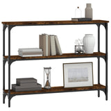 Console Table Smoked Oak 100x22.5x75 cm Engineered Wood 834027