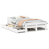 Bed frame without Mattress White 120x190 cm Small Double Solid Wood Pine 3309057