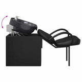 Shampoo Chair Height Adjustable Black 63 x 141 x 92 cm PVC 42009070