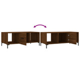 Coffee Table Brown Oak 102x50x40 cm Engineered Wood 829307
