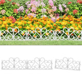 Lawn Edgings 17 pcs White 10 m PP 318300