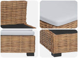 2 pcs Rattan Lounge Set with Cushions GENDT Natural Rattan 42034409