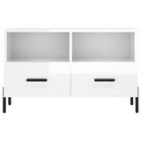 TV Cabinet High Gloss White 80x36x50 cm Engineered Wood 828982