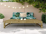 Garden Footstool 120x80 cm Impregnated Wood Pine 825715
