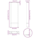 Console Table Legs White 2 pcs 28x cm Steel 4013293
