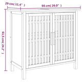 Bathroom Sink Cabinet 66x29x61.5 cm Solid Wood Walnut 350355