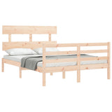 Bed Frame without Mattress 140x200 cm Solid Wood 3195091