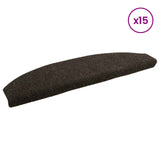 Self-adhesive Stair Mats 15 pcs Dark Brown 80 x 24.5 x 3.5 cm 42038670
