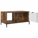 Coffee Table Smoked Oak 90 x 49 x 46 cm Engineered Wood 883449