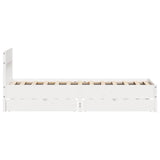 Bed Frame without Mattress White 75x190 cm Small Single Solid Wood Pine 3301891