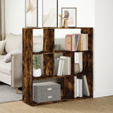 Room Divider Bookcase Smoked Oak 102x29x103.5 cm Engineered Wood 858052
