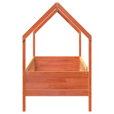Kids' House Bed Frame without Mattress Wax Brown 90x200 cm Pine 850703