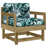Garden Chairs with Cushions 2 pcs Impregnated Wood Pine 825449
