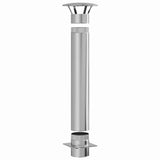 Chimney Extension Silver 35 x 35 x 132 cm Stainless steel 42008453