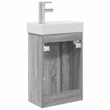 Bathroom Vanity Unit with Tap Grey Sonoma 40.5 x 22.5 x 62 cm 889526