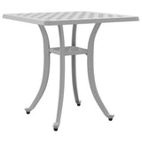 Garden Table White 53x53x53 cm Cast Aluminium 4002821
