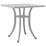 ZNTS Garden Table White 53x53x53 cm Cast Aluminium 4002821