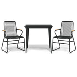 Garden Dining Set Black 3099215