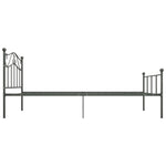 ZNTS 284530 Bed Frame without Mattress Grey Metal 90x200 cm