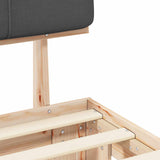 Bed Frame with Upholstered Headboard Natural and Dark grey 877460