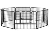 8 Panels Heavy Duty Puppy Playpen, for Small and Medium Dogs, Indoor and Outdoor Use - Black T3398P349717