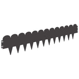 Lawn Edging 30 pcs 103 x 20 cm Steel Black 8008674