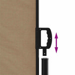 ZNTS Retractable Side Awning Taupe 100x500 cm 4004394