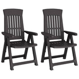 Reclining Folding Chairs 2 pcs Anthracite PP 364712