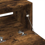Sink Cabinet Smoked Oak 78x37x59 cm Engineered Wood 848119