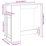 Bar Table with Racks Smoked Oak 101x40x103.5 cm Engineered Wood 854368