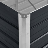 Garden Raised Bed Anthracite 320x80x77 cm Galvanised Steel 45728