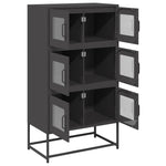 ZNTS Highboard Black 68x39x123 cm Steel 853350