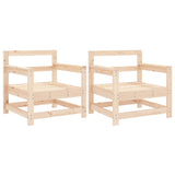 Garden Chairs 2 pcs Solid Wood Pine 825492