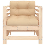 Garden Chairs with Cushions 2 pcs Solid Wood Pine 825674