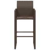 Garden Bar Stools 2 pcs Brown Poly Rattan 368703